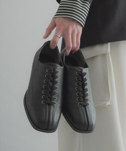 SENSE OF PLACE by URBAN RESEARCH(センスオブプレイスバイアーバンリサーチ)の「スクエアトゥレースアップシューズ(その他シューズ・メンズ・ブラック・26.5/27.5)」の4枚目の写真