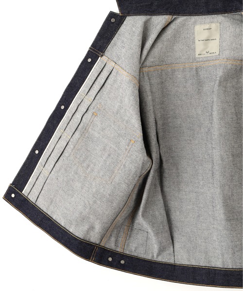 AVIREX（アヴィレックス）の「AVIREX HERITAGE DENIM Type-1 JACKET "NYLON" / アヴィレックス ヘリテージデニム タイプワンジャケット ナイロン（デニムジャケット・メンズ・セージグリーン・38/42/36/40/44）」の8枚目の写真