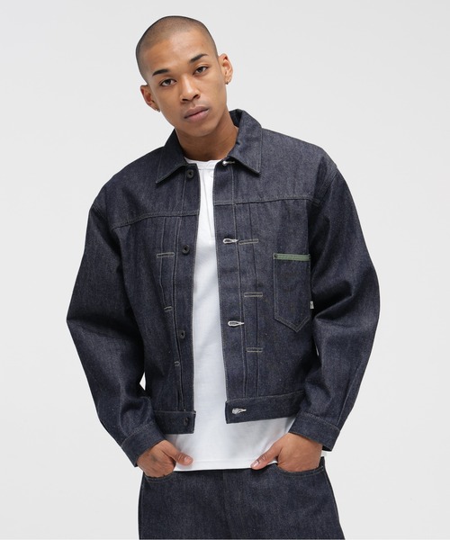 AVIREX（アヴィレックス）の「AVIREX HERITAGE DENIM Type-1 JACKET "NYLON" / アヴィレックス ヘリテージデニム タイプワンジャケット ナイロン（デニムジャケット・メンズ・セージグリーン・38/42/36/40/44）」の17枚目の写真