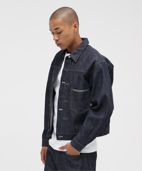 AVIREX（アヴィレックス）の「AVIREX HERITAGE DENIM Type-1 JACKET "NYLON" / アヴィレックス ヘリテージデニム タイプワンジャケット ナイロン（デニムジャケット・メンズ・セージグリーン・38/42/36/40/44）」の18枚目の写真