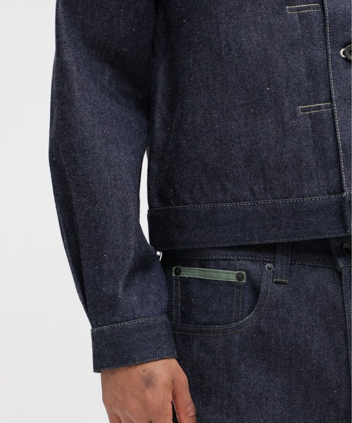 AVIREX（アヴィレックス）の「AVIREX HERITAGE DENIM Type-1 JACKET "NYLON" / アヴィレックス ヘリテージデニム タイプワンジャケット ナイロン（デニムジャケット・メンズ・セージグリーン・38/42/36/40/44）」の4枚目の写真
