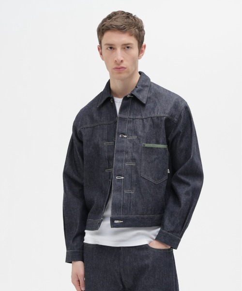 AVIREX（アヴィレックス）の「AVIREX HERITAGE DENIM Type-1 JACKET "NYLON" / アヴィレックス ヘリテージデニム タイプワンジャケット ナイロン（デニムジャケット・メンズ・セージグリーン・38/42/36/40/44）」の12枚目の写真