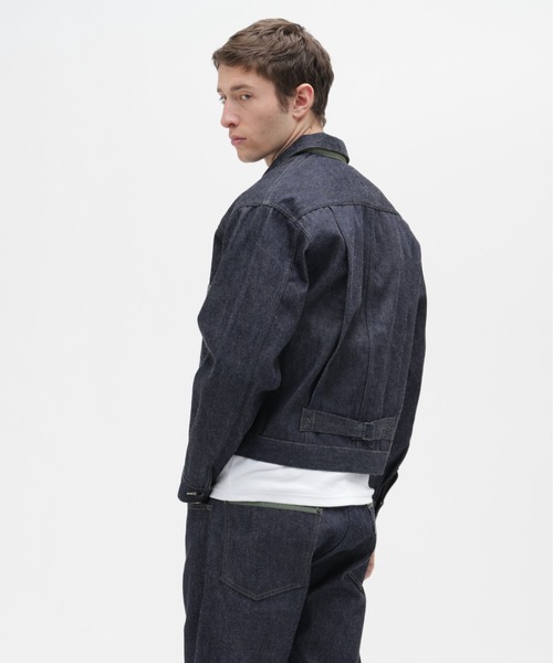 AVIREX（アヴィレックス）の「AVIREX HERITAGE DENIM Type-1 JACKET "NYLON" / アヴィレックス ヘリテージデニム タイプワンジャケット ナイロン（デニムジャケット・メンズ・セージグリーン・38/42/36/40/44）」の13枚目の写真