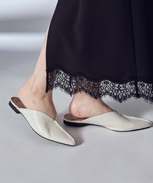 Gready Brilliant | 型押しフラットミュール(パンプス)