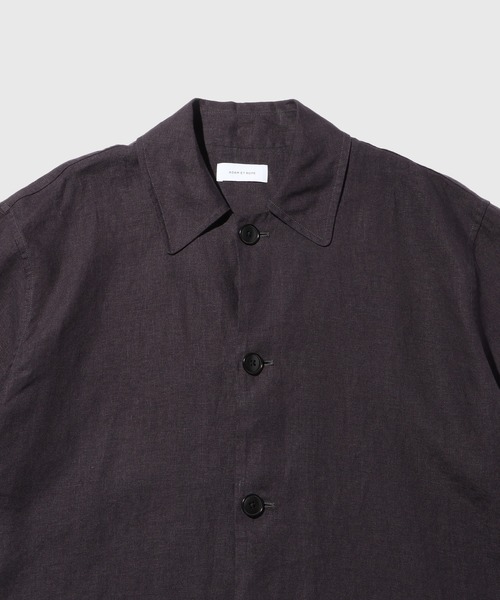 ADAM ET ROPE'(アダムエロペ)の「リネン ハーフスリーブオーバーシャツ(シャツ/ブラウス・メンズ・チャコールグレー/ブラック/ネイビー・M/L)」の4枚目の写真