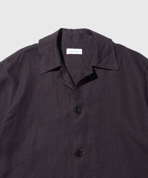 ADAM ET ROPE'(アダムエロペ)の「リネン ハーフスリーブオーバーシャツ(シャツ/ブラウス・メンズ・チャコールグレー/ブラック/ネイビー・M/L)」の5枚目の写真