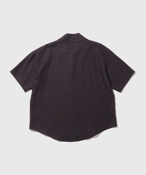 ADAM ET ROPE'(アダムエロペ)の「リネン ハーフスリーブオーバーシャツ(シャツ/ブラウス・メンズ・チャコールグレー/ブラック/ネイビー・M/L)」の9枚目の写真