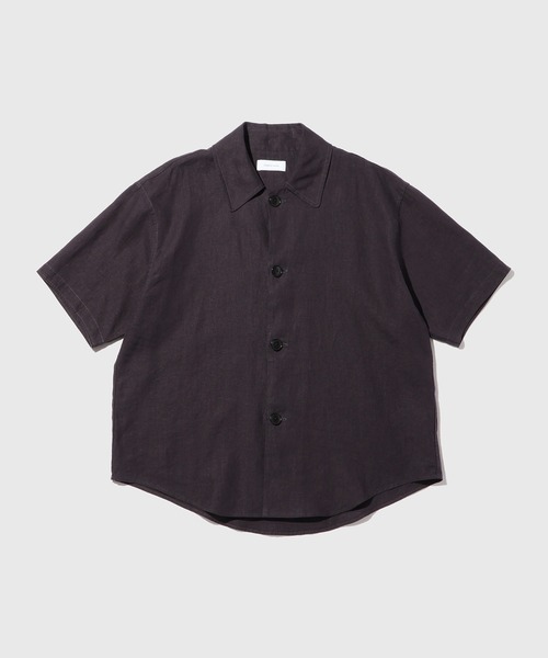 ADAM ET ROPE'(アダムエロペ)の「リネン ハーフスリーブオーバーシャツ(シャツ/ブラウス・メンズ・チャコールグレー/ブラック/ネイビー・M/L)」の18枚目の写真