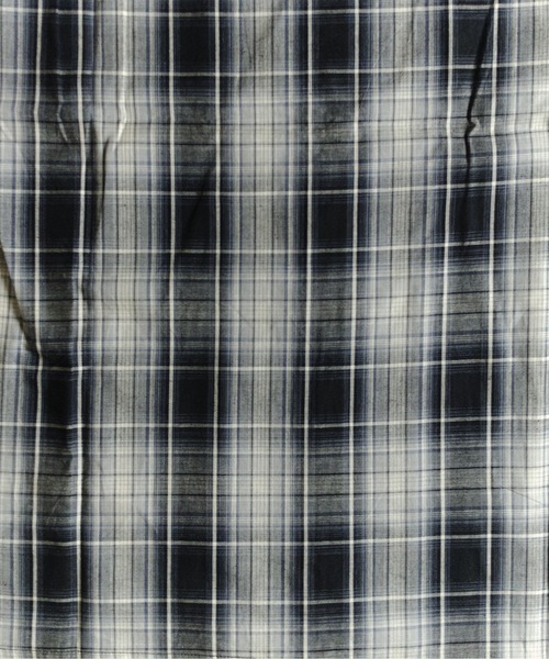 many men many mind（メニーメンメニーマインド）の「MANYMENMANYMINDS / シアーコットンチェック/ZIPシャツ（シャツ/ブラウス・メンズ・ベージュ/グリーン・LARGE）」の21枚目の写真
