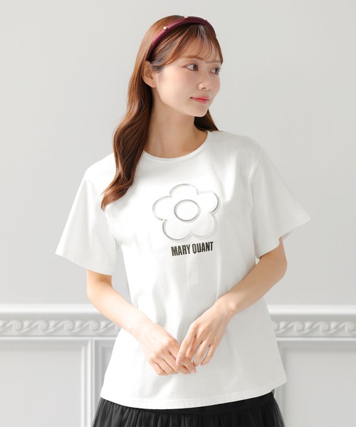 エンボスプリント Tシャツ（Tシャツ/カットソー）｜MARY QUANT（マリー