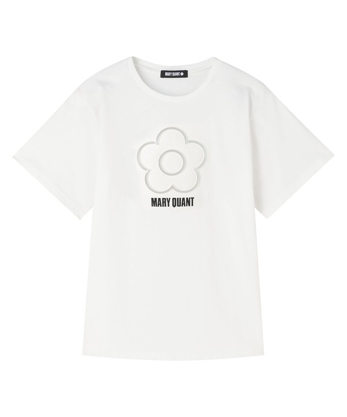 MARY QUANT(マリークワント)の「エンボスプリント Tシャツ(Tシャツ/カットソー・レディース・ホワイト/ブラック・M)」の5枚目の写真