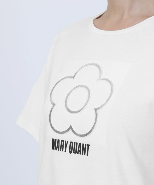 MARY QUANT(マリークワント)の「エンボスプリント Tシャツ(Tシャツ/カットソー・レディース・ホワイト/ブラック・M)」の7枚目の写真