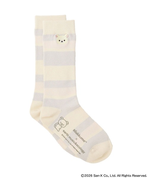 earth music&ecology（アースミュージックアンドエコロジー）の「リラックマ×earth マルチボーダーソックス（ソックス/靴下・レディース・B/A/C・FREE）」の10枚目の写真
