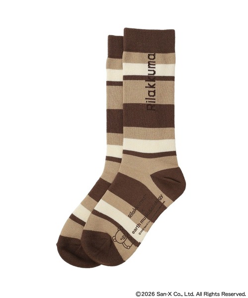 earth music&ecology（アースミュージックアンドエコロジー）の「リラックマ×earth マルチボーダーソックス（ソックス/靴下・レディース・B/A/C・FREE）」の16枚目の写真