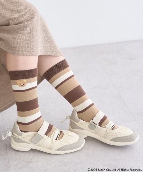 earth music&ecology（アースミュージックアンドエコロジー）の「リラックマ×earth マルチボーダーソックス（ソックス/靴下・レディース・B/A/C・FREE）」の8枚目の写真