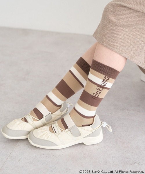 earth music&ecology（アースミュージックアンドエコロジー）の「リラックマ×earth マルチボーダーソックス（ソックス/靴下・レディース・B/A/C・FREE）」の6枚目の写真