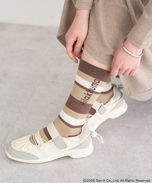 earth music&ecology（アースミュージックアンドエコロジー）の「リラックマ×earth マルチボーダーソックス（ソックス/靴下・レディース・B/A/C・FREE）」の7枚目の写真