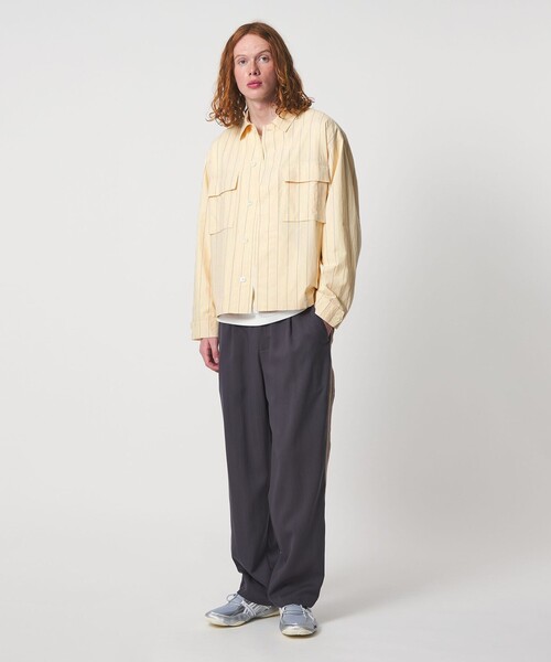 UNITED ARROWS & SONS(ユナイテッドアローズアンドサンズ)の「<UNITED ARROWS & SONS> STRIPE W/POC BLOUSON/ブルゾン(ブルゾン・メンズ・イエロー/ライトブルー・S/L/M/XL)」の4枚目の写真
