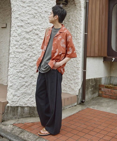 niko and...(ニコアンド)の「刺繍ペイズリーシャツ(シャツ/ブラウス・メンズ・ネイビー/オレンジ/パープル・MEDIUM/LARGE)」の5枚目の写真