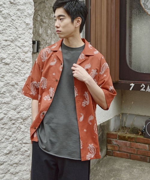 niko and...(ニコアンド)の「刺繍ペイズリーシャツ(シャツ/ブラウス・メンズ・ネイビー/オレンジ/パープル・MEDIUM/LARGE)」の7枚目の写真