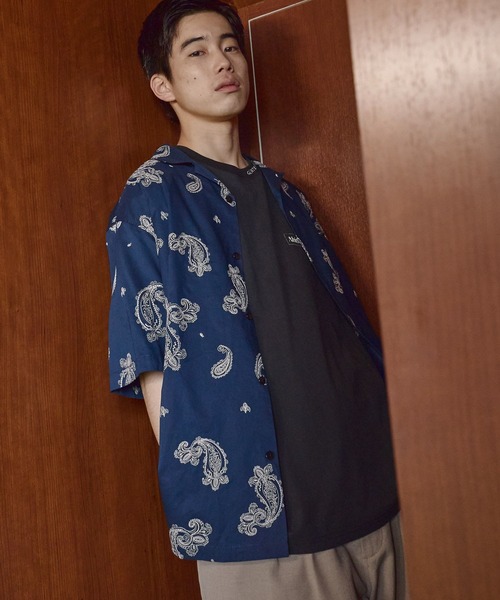 niko and...(ニコアンド)の「刺繍ペイズリーシャツ(シャツ/ブラウス・メンズ・ネイビー/オレンジ/パープル・MEDIUM/LARGE)」の12枚目の写真