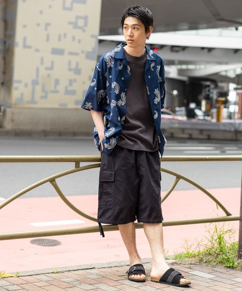 niko and...（ニコアンド）の「刺繍ペイズリーシャツ（シャツ/ブラウス・メンズ・ネイビー/オレンジ/パープル・MEDIUM/LARGE）」の4枚目の写真