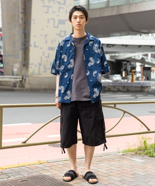 niko and...（ニコアンド）の「刺繍ペイズリーシャツ（シャツ/ブラウス・メンズ・ネイビー/オレンジ/パープル・MEDIUM/LARGE）」の5枚目の写真