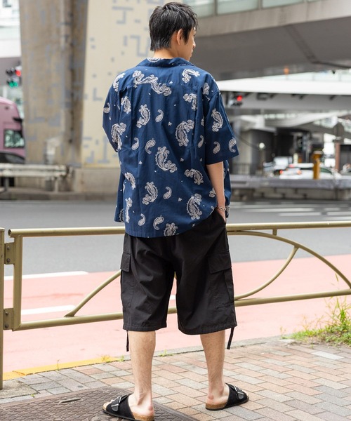 niko and...（ニコアンド）の「刺繍ペイズリーシャツ（シャツ/ブラウス・メンズ・ネイビー/オレンジ/パープル・MEDIUM/LARGE）」の6枚目の写真