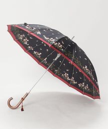RAMUDA（ラムダ）の「16本骨　切り替え小花柄　タッセル付き　ジャンプ傘（長傘）」