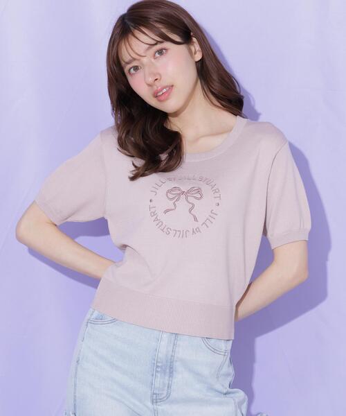 JILL by JILL STUART(ジルバイジルスチュアート)の「サークルロゴニット(ニット/セーター・レディース・ネイビー/ピンク/ホワイト・FREE)」の18枚目の写真