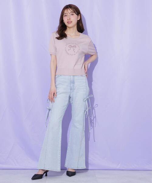 JILL by JILL STUART(ジルバイジルスチュアート)の「サークルロゴニット(ニット/セーター・レディース・ネイビー/ピンク/ホワイト・FREE)」の19枚目の写真
