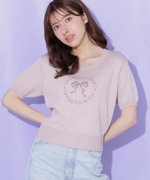 JILL by JILL STUART(ジルバイジルスチュアート)の「サークルロゴニット(ニット/セーター・レディース・ネイビー/ピンク/ホワイト・FREE)」の3枚目の写真
