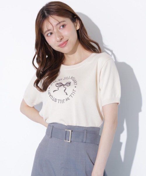 JILL by JILL STUART(ジルバイジルスチュアート)の「サークルロゴニット(ニット/セーター・レディース・ネイビー/ピンク/ホワイト・FREE)」の6枚目の写真