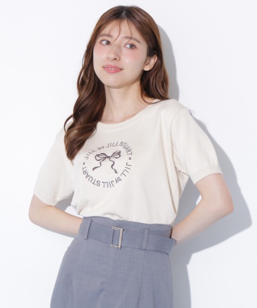 JILL by JILL STUART(ジルバイジルスチュアート)の「サークルロゴニット(ニット/セーター・レディース・ネイビー/ピンク/ホワイト・FREE)」の7枚目の写真