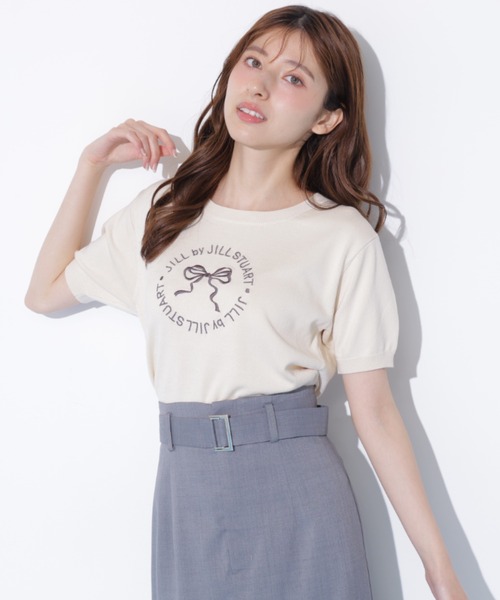 JILL by JILL STUART(ジルバイジルスチュアート)の「サークルロゴニット(ニット/セーター・レディース・ネイビー/ピンク/ホワイト・FREE)」の8枚目の写真