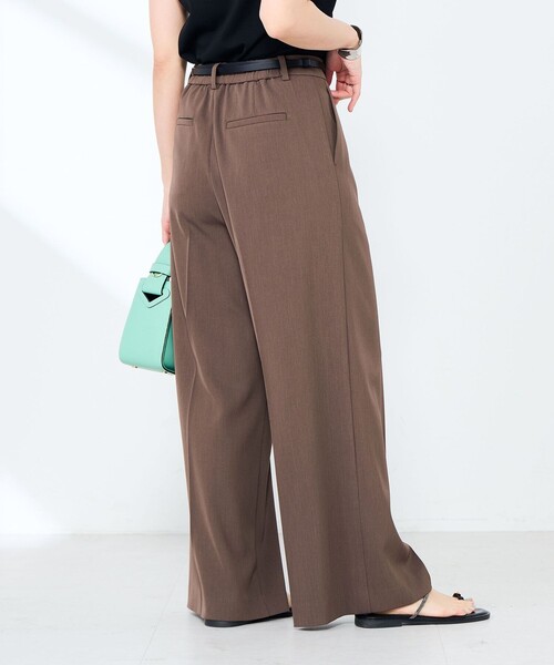 NOLLEY’S Sophi（ノーリーズソフィ）の「ウォッシャブル強撚ツイルワイドパンツ（その他パンツ・レディース・サーモンピンク/ダークブラウン/オフホワイト・34/38/36）」の9枚目の写真