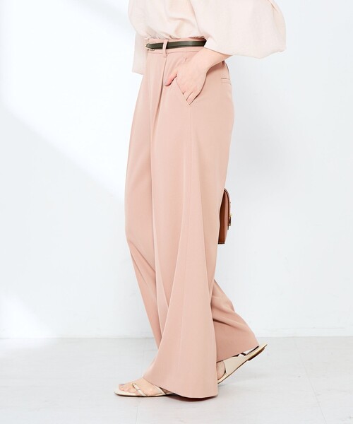 NOLLEY’S Sophi（ノーリーズソフィ）の「ウォッシャブル強撚ツイルワイドパンツ（その他パンツ・レディース・サーモンピンク/ダークブラウン/オフホワイト・34/38/36）」の17枚目の写真