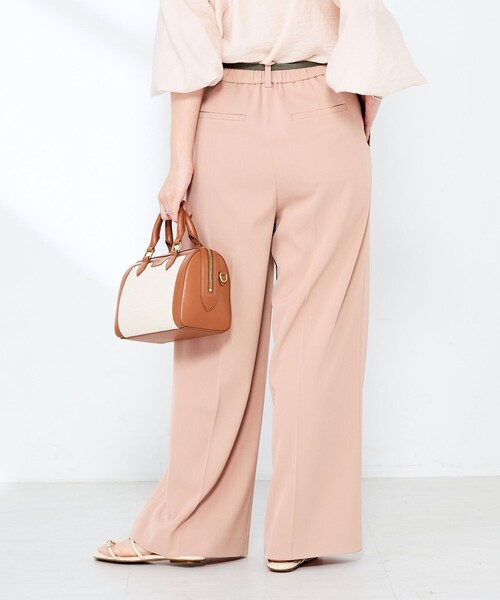 NOLLEY’S Sophi（ノーリーズソフィ）の「ウォッシャブル強撚ツイルワイドパンツ（その他パンツ・レディース・サーモンピンク/ダークブラウン/オフホワイト・34/38/36）」の18枚目の写真