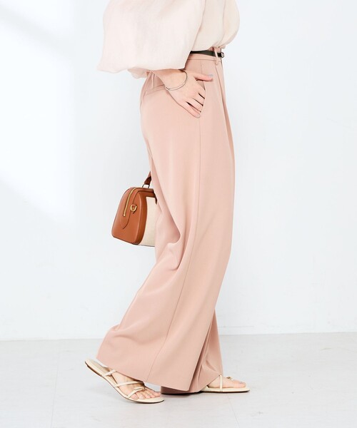 NOLLEY’S Sophi（ノーリーズソフィ）の「ウォッシャブル強撚ツイルワイドパンツ（その他パンツ・レディース・サーモンピンク/ダークブラウン/オフホワイト・34/38/36）」の20枚目の写真