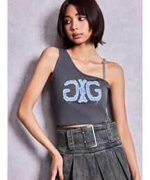GYDA | Denim Symmetry GYDAワンショルチェーンタンクトップ(タンクトップ)