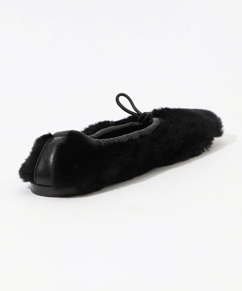 HEREU（ヘリュー）の「HEREU Puntera Shearling ムートンフラットシューズ（バレエシューズ・レディース・ブラック・37/38/39/36）」の5枚目の写真