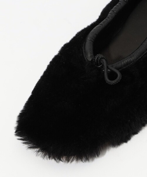 HEREU（ヘリュー）の「HEREU Puntera Shearling ムートンフラットシューズ（バレエシューズ・レディース・ブラック・37/38/39/36）」の6枚目の写真