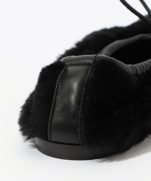 HEREU（ヘリュー）の「HEREU Puntera Shearling ムートンフラットシューズ（バレエシューズ・レディース・ブラック・37/38/39/36）」の7枚目の写真