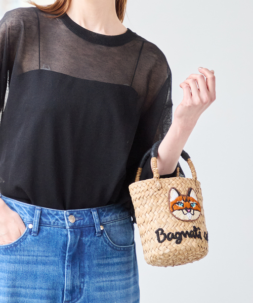 U by SPICK&SPAN(ユーバイスピックアンドスパン)の「BAGMATI /バグマティ CAT mini カゴバッグ(かごバッグ・レディース・ベージュ・FREE)」の14枚目の写真