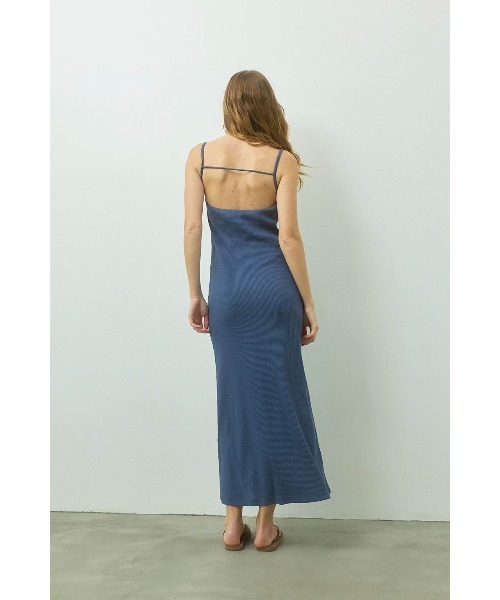 Rib Long Dress /パッドinリブロングワンピ（ワンピース）｜ALEXIA