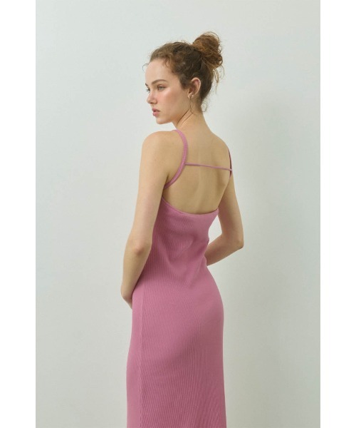 Rib Long Dress /パッドinリブロングワンピ（ワンピース）｜ALEXIA
