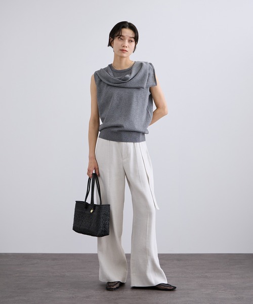SALON adam et rope'（サロン アダム エ ロペ）の「【Letra（レトラ）for SALON】PRAYA short XS / ロングハンドル（トートバッグ・レディース・ホワイト系その他4/ブラック・FREE）」の13枚目の写真