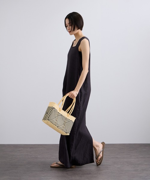 SALON adam et rope'（サロン アダム エ ロペ）の「【Letra（レトラ）for SALON】PRAYA short XS / ロングハンドル（トートバッグ・レディース・ホワイト系その他4/ブラック・FREE）」の14枚目の写真