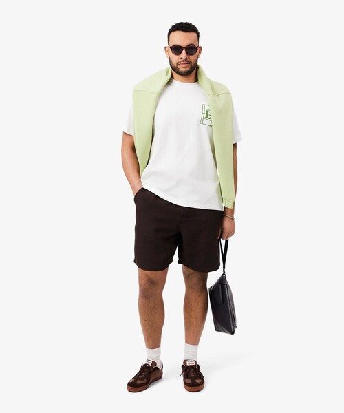 LACOSTE(ラコステ)の「リネン×レーヨンブレンドツイルショーツ(その他パンツ・メンズ・オフホワイト/ブラウン・3/2/4/5)」の8枚目の写真