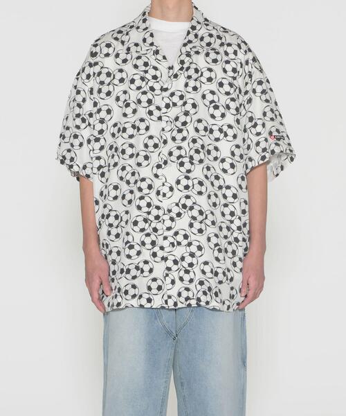 LOTTO（ロット）の「LOTTO　SOCCER BALL PRINT SHIRTS（シャツ/ブラウス・メンズ・ブラック/ホワイト・MEDIUM/LARGE/XX-LARGE/X-LARGE）」の3枚目の写真